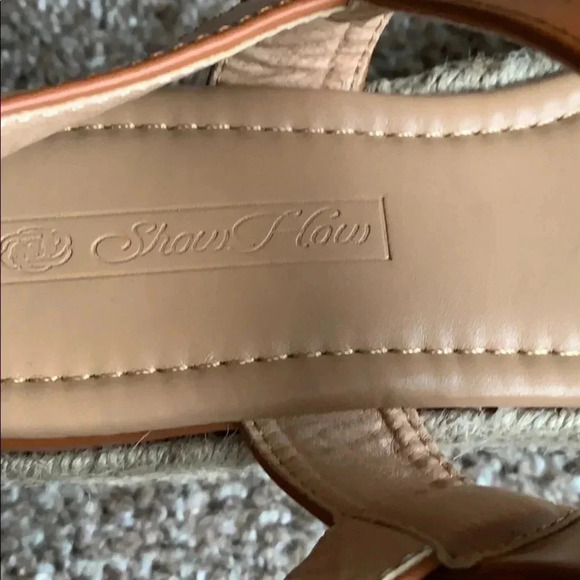 Cognac Brown Wedge Sandals Size 7.5 NEW - Picture 7 of 9